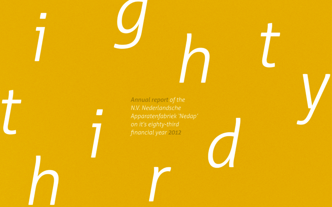 Nedap – Annual report 2012-2015 cover series